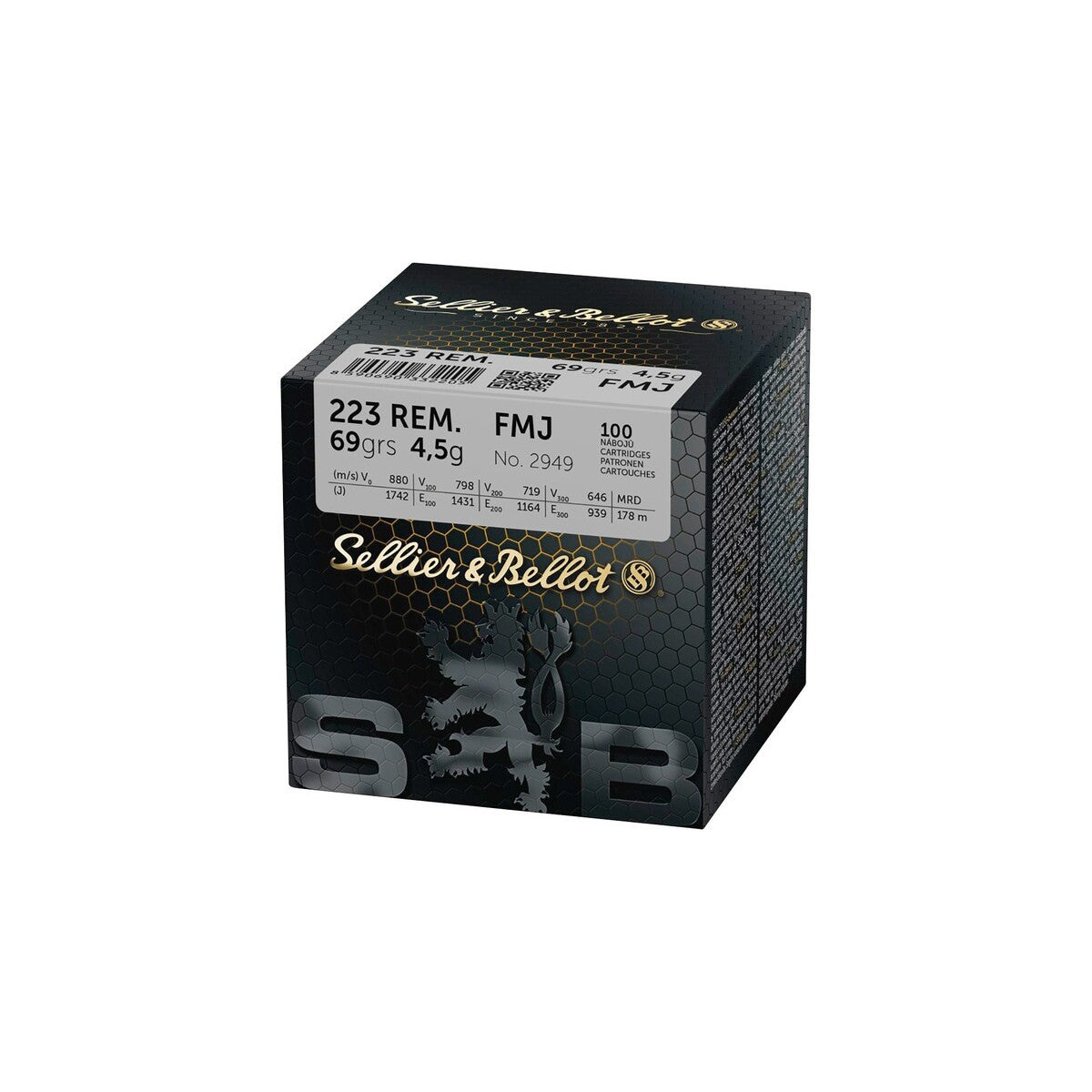 Sellier & Bellot .223 Rem. Vollmantel 4,5g/69grs.