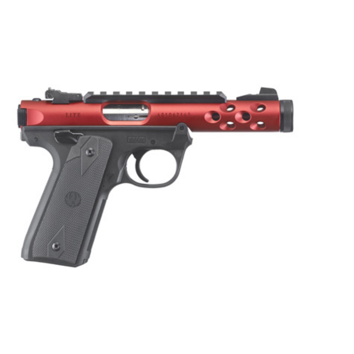 RUGER PISTOLE MARK IV 22/45 LITE .22 LR 4,4"/11,18CM ROT ANODIZED 1/2"-28