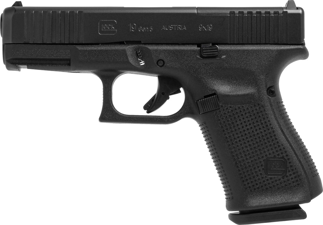 GLOCK PISTOLE G19 GEN5/MOS/FS 9MM LUGER 4"/10,2CM M13,5X1 LINKS