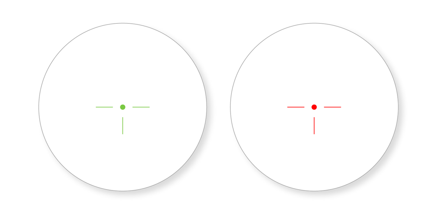 UTG 6-Zoll-ITA-Visier mit rotem/grünem CQB-T-Punkt & versetzter QD-Halterterung