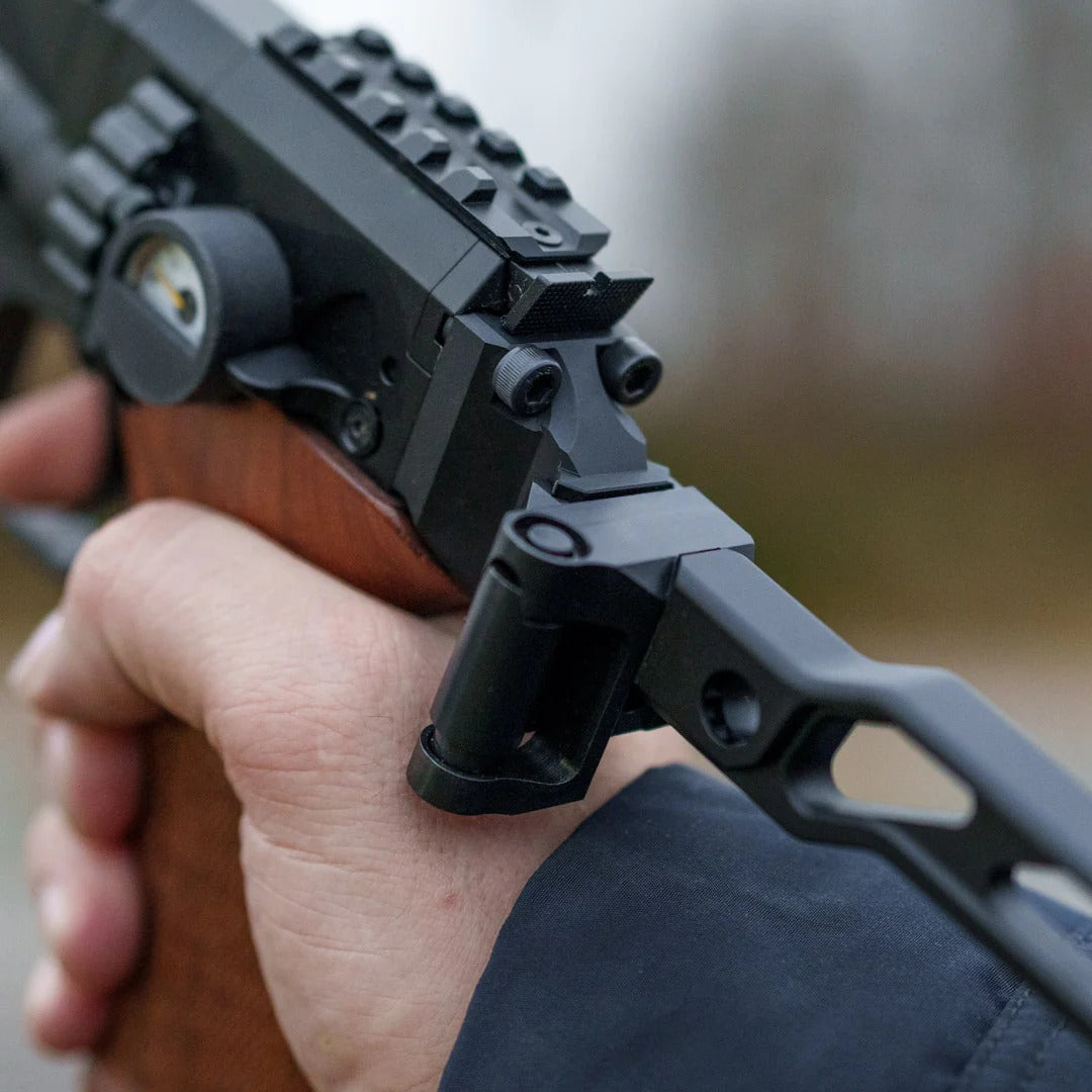 Buttstock Adapter | CNC ALU | schwarz eloxiert | Huben GK1