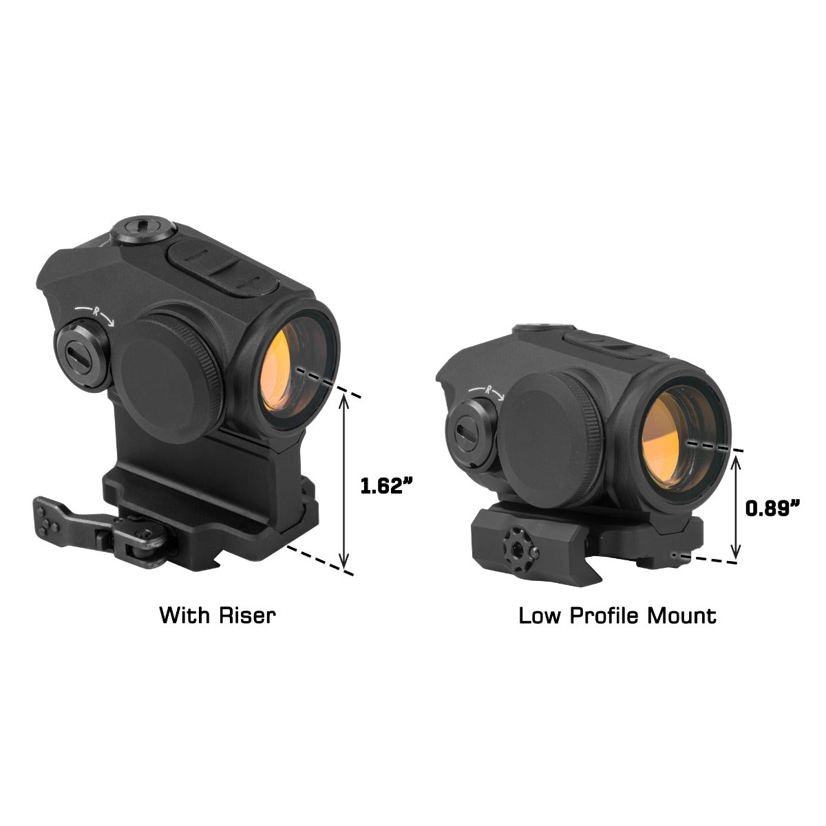 UTG Punktvisier, roter einzelner 3,0-MOA-Punkt, für Mini-ACOG-Aufnahme