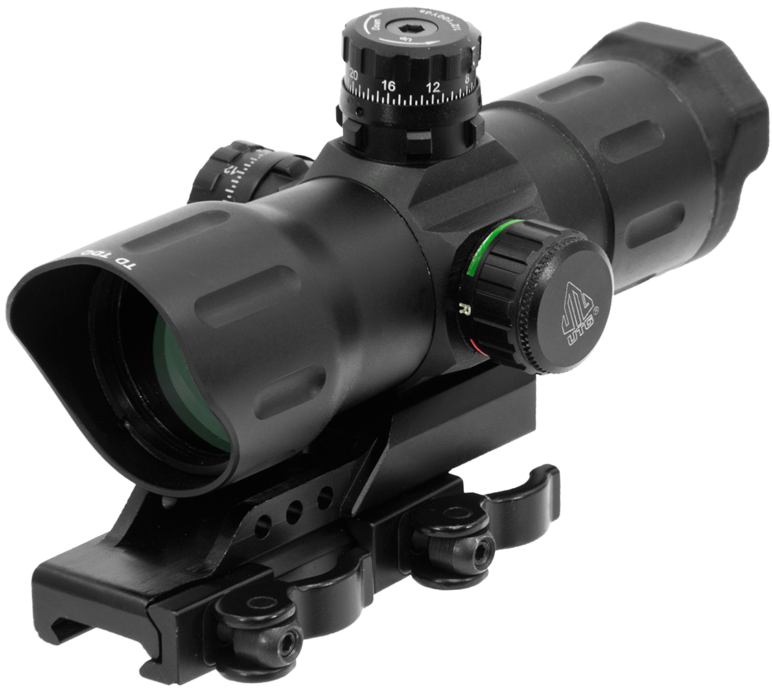 UTG 6-Zoll-ITA-Visier mit rotem/grünem CQB-T-Punkt & versetzter QD-Halterterung
