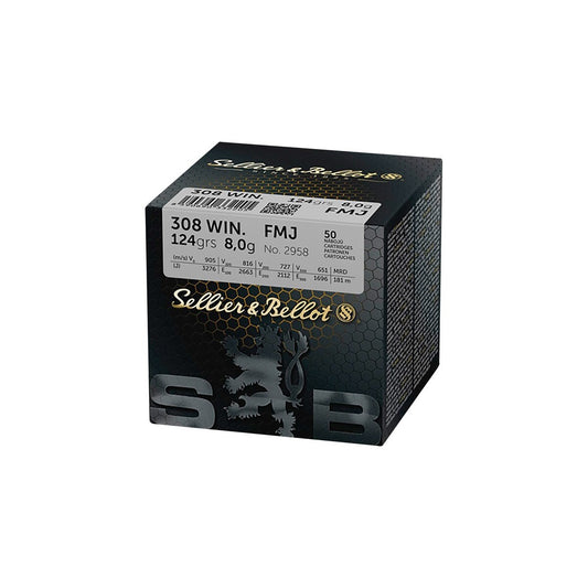 Sellier & Bellot .308 Win. Vollmantel 8,0g/124grs.