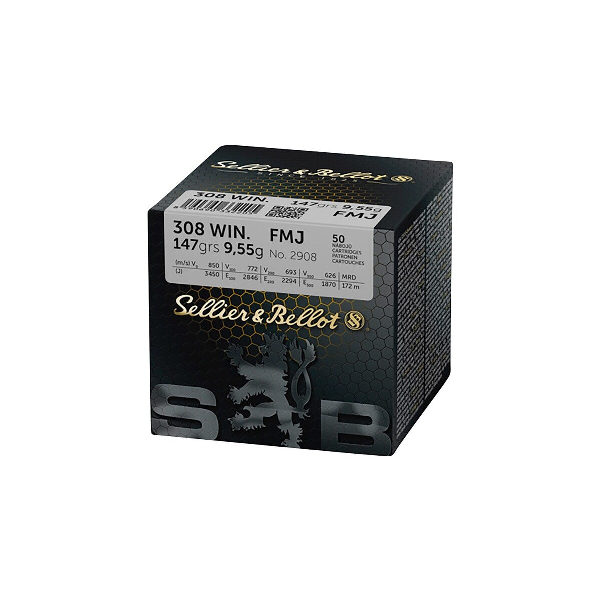 Sellier & Bellot .308 Win. Vollmantel 9,5g/147grs.