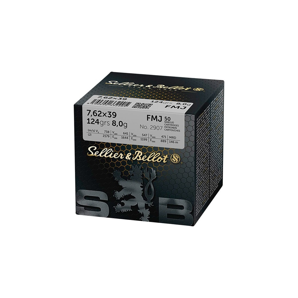 Sellier & Bellot 7,62x39 Vollmantel 8,0g/124grs.