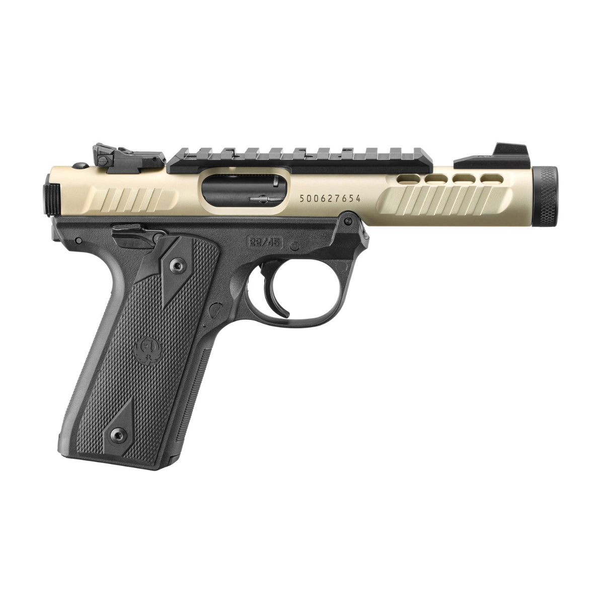 RUGER PISTOLE MARK IV 22/45 LITE .22 LR 4,4"/11,18CM CHAMPAGNE ANODIZED 1/2"-28