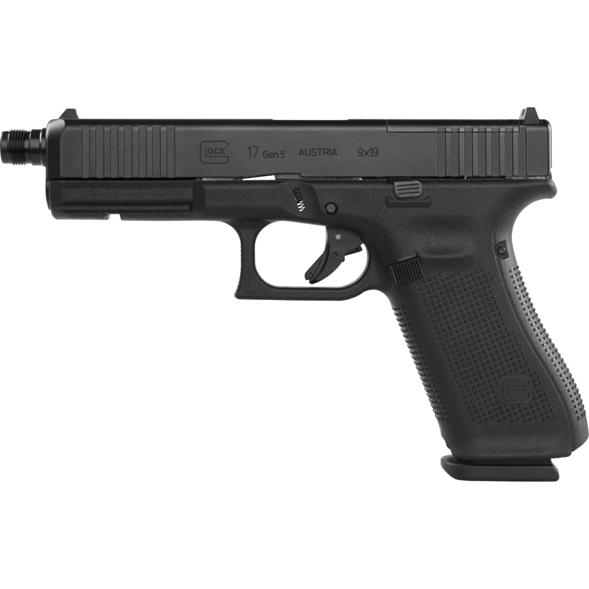 GLOCK PISTOLE G17 GEN5/MOS/FS 9MM LUGER 4,5"/11,4CM M13,5X1 LINKS
