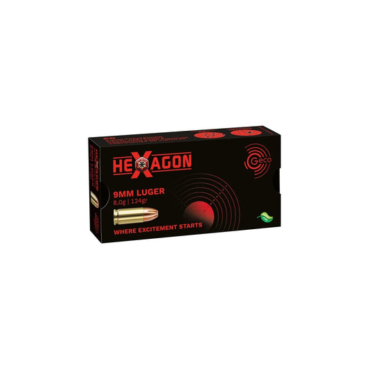 Geco 9 mm Luger Hexagon SX 8,0g/124grs.