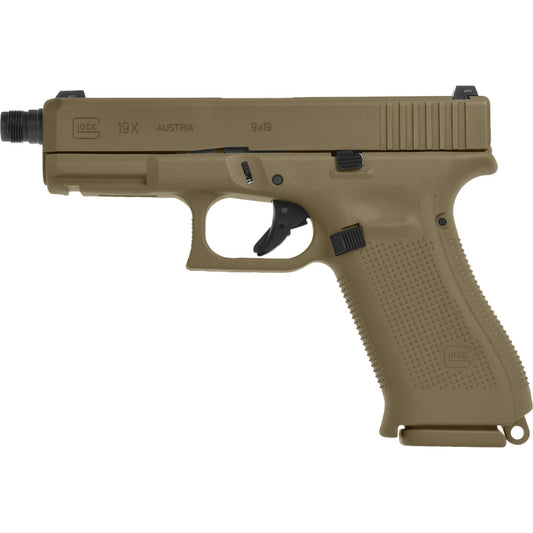 GLOCK PISTOLE G19X CROSSOVER 9MM LUGER 4"/10,2CM M13,5X1 LINKS COYOTE